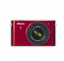 Nikon 1 J1 10-30VR 10.1MP Digital SLR Camera (Red) with 4GB Card